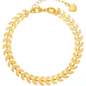 Pulseira Escama Peixe Banhada A Ouro 18k