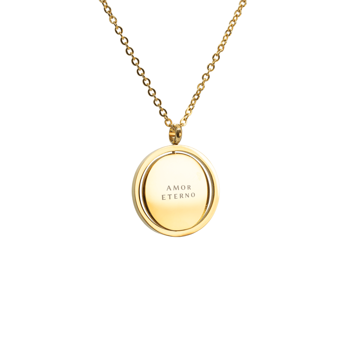 Colar Pingente Giratório Personalizado Dourado - Image 2
