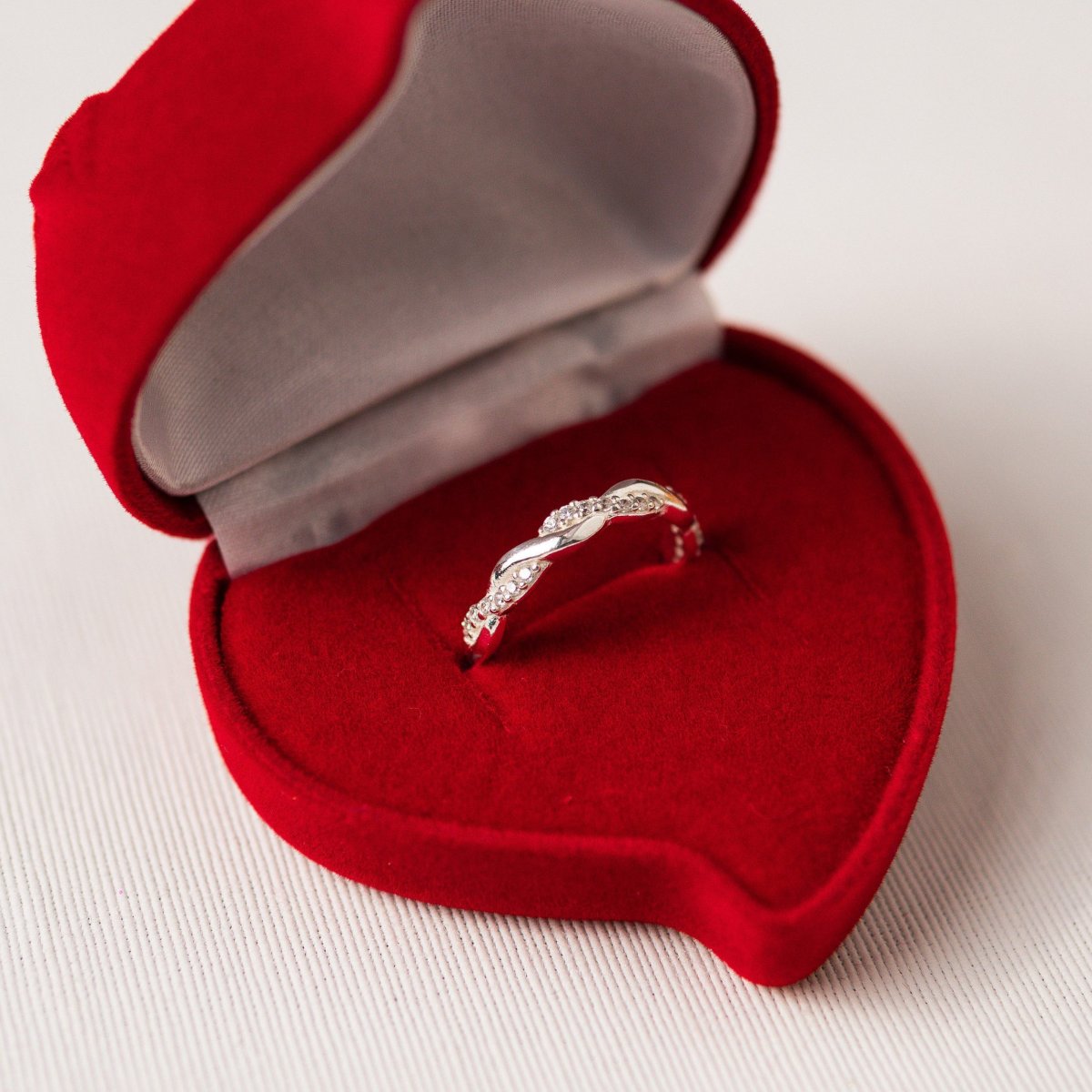 Aparador de Prata 950 Trançado 2mm com Zircônia - Image 3