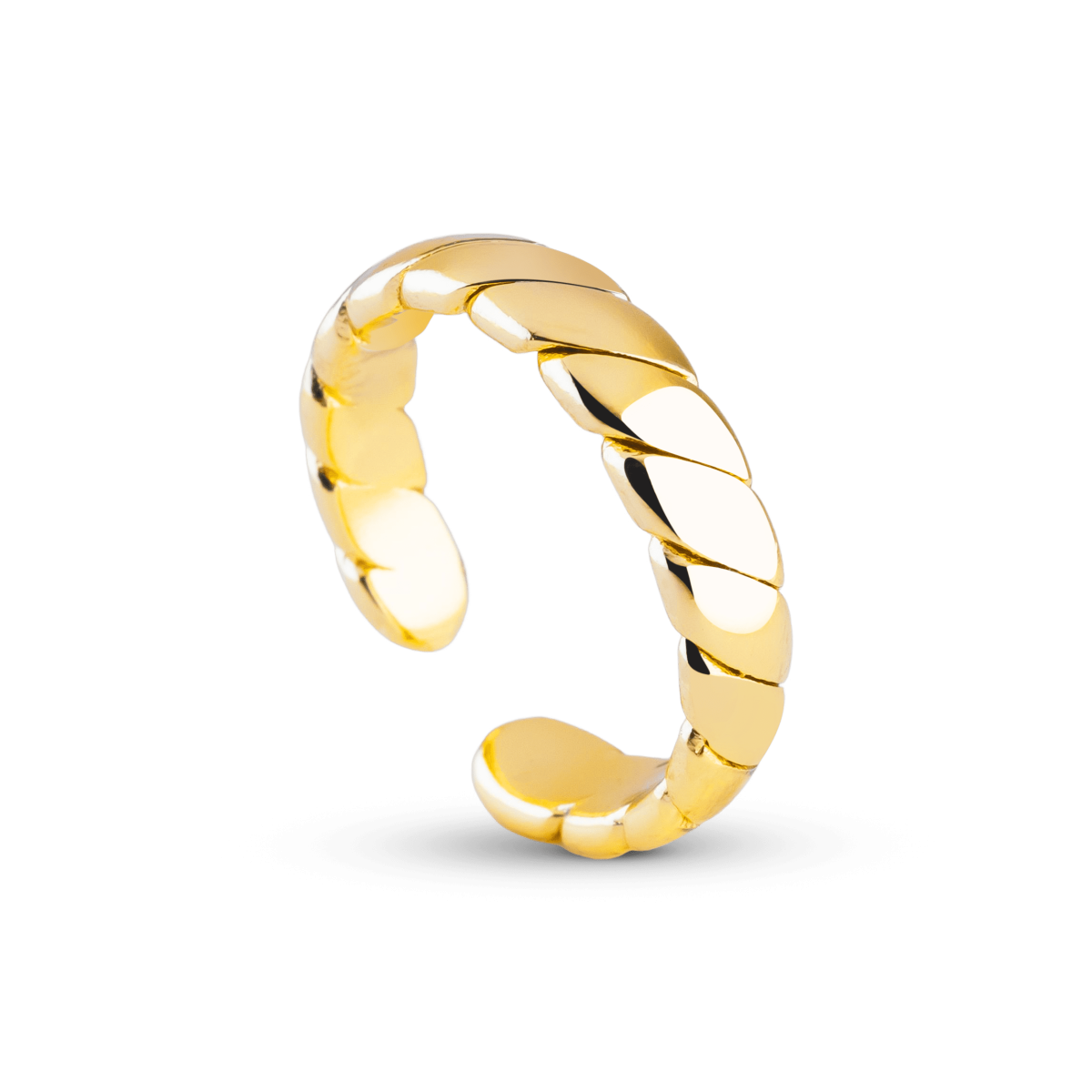Anel Banhado Ouro 18k Corda Ajustável