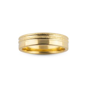 Aliança Banhada Ouro 24k Roma 6mm