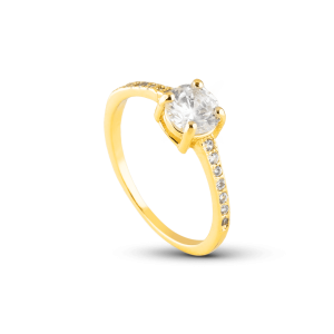 Solitário Banhado Ouro 18k Creta 2mm