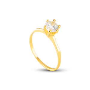 Solitário Banhado Ouro 18k Florina 2mm