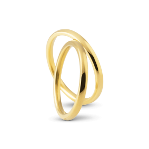Par de Alianças Banhada Ouro 24k Tradoni 2mm