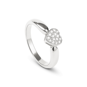 Solitário Banhado Prata 925 Cuore Cravejado 3mm