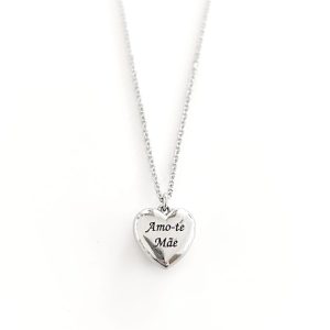 Colar Coração ‘Amo-te Mãe’
