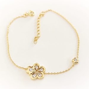 Pulseira Flor de Prata