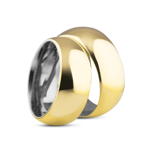 Par de Alianças de Moeda 18k Tradoni 8mm