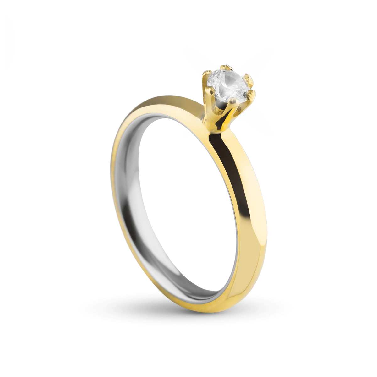 Solitário de Moeda 18k Tradicional 3mm com Zircônia - Image 2