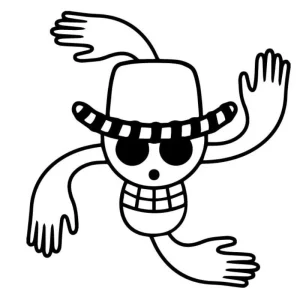 Decalque de caveira de desenho animado