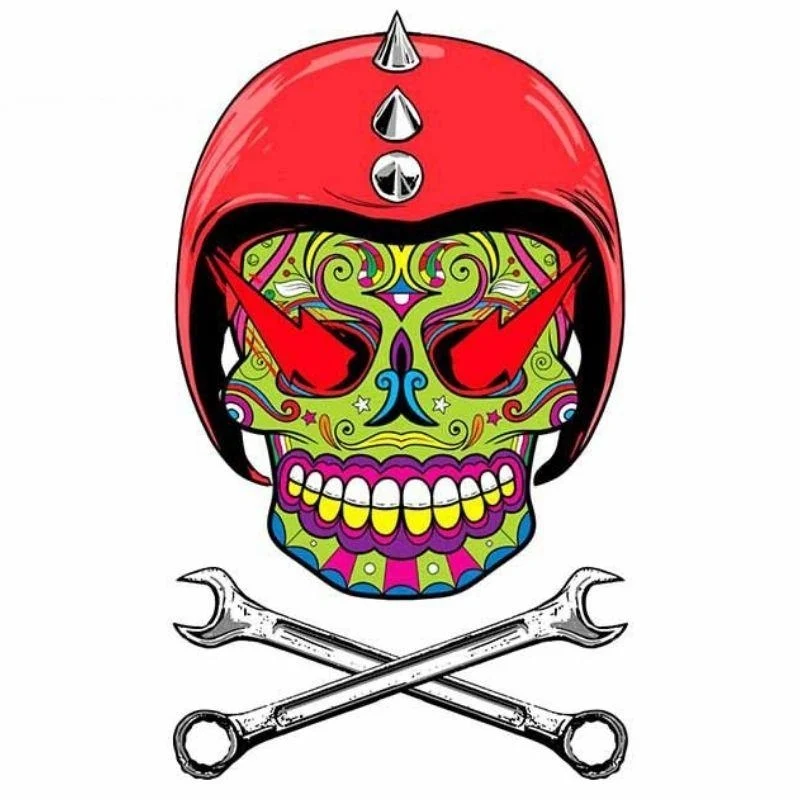 Adesivo de motociclista zangado