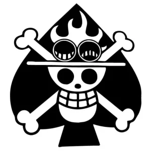 Adesivo de pirata de desenho animado