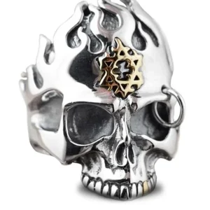 Anel punk masculino (prata)