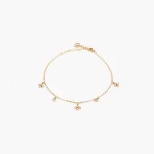 Pulseira de pé aço folha