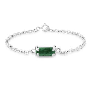Pulseira Esmeralda Retangular