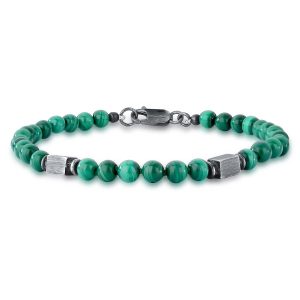 Pulseira Malaquita Tubos