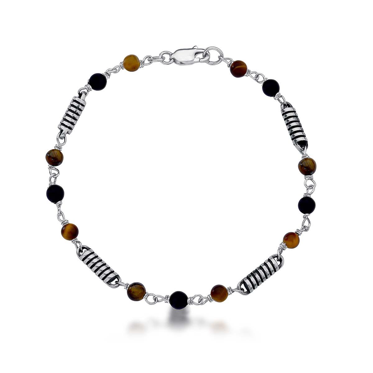 Pulseira Elos Olho de Tigre e Ágata - Image 4