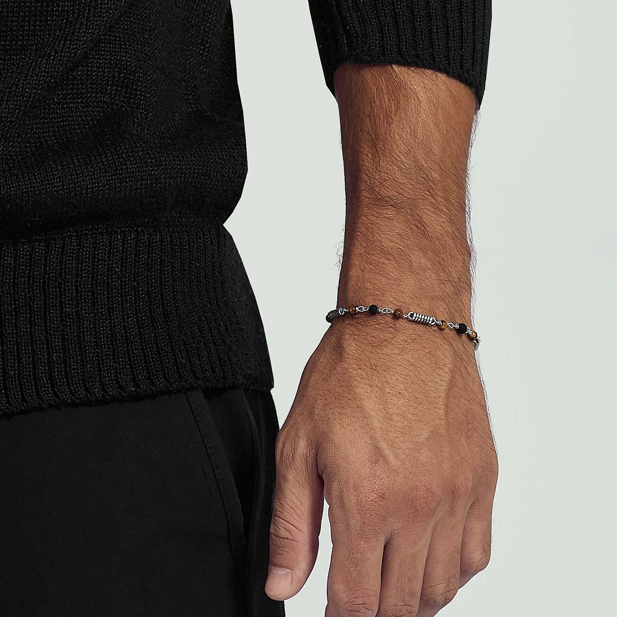 Pulseira Elos Olho de Tigre e Ágata - Image 3