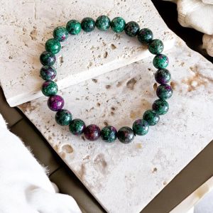 Pulseira Rubi na Zoizite