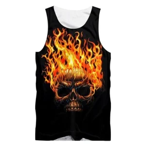 Skull Tank Top  Flame